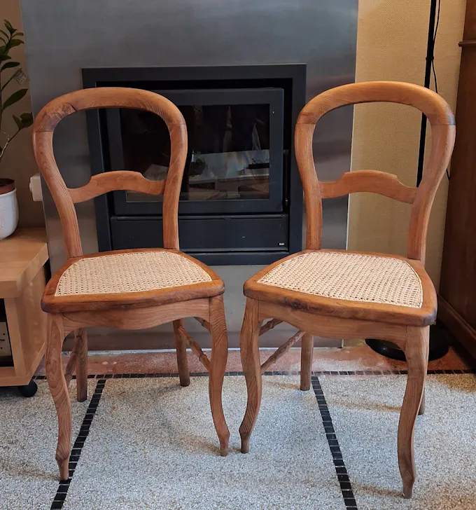 Duo de chaises Louis-Philippe