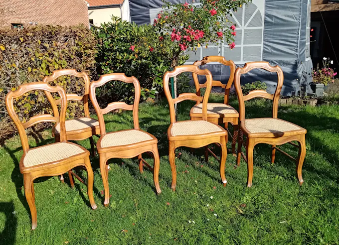 Lot de 6 chaises Louis-Philippe